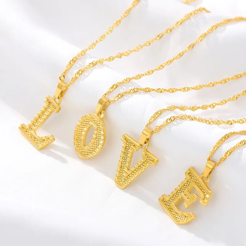 Collar para hombre o mujer con colgante personalizado inicial