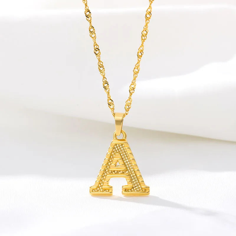 Collar para hombre o mujer con colgante personalizado inicial a