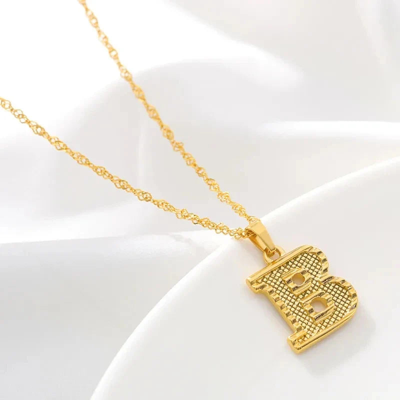 Collar para hombre o mujer con colgante personalizado inicial b