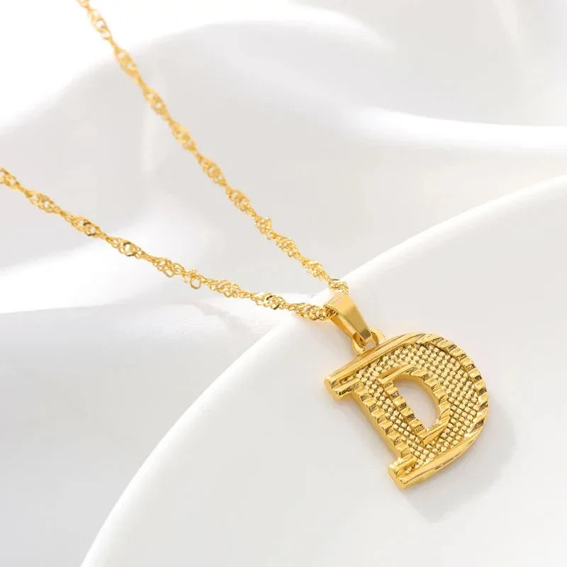 Collar para hombre o mujer con colgante personalizado inicial d