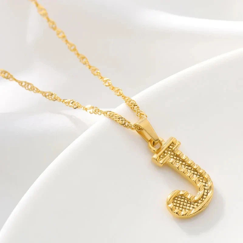Collar para hombre o mujer con colgante personalizado inicial j
