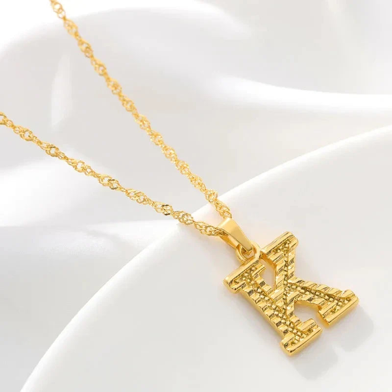 Collar para hombre o mujer con colgante personalizado inicial k
