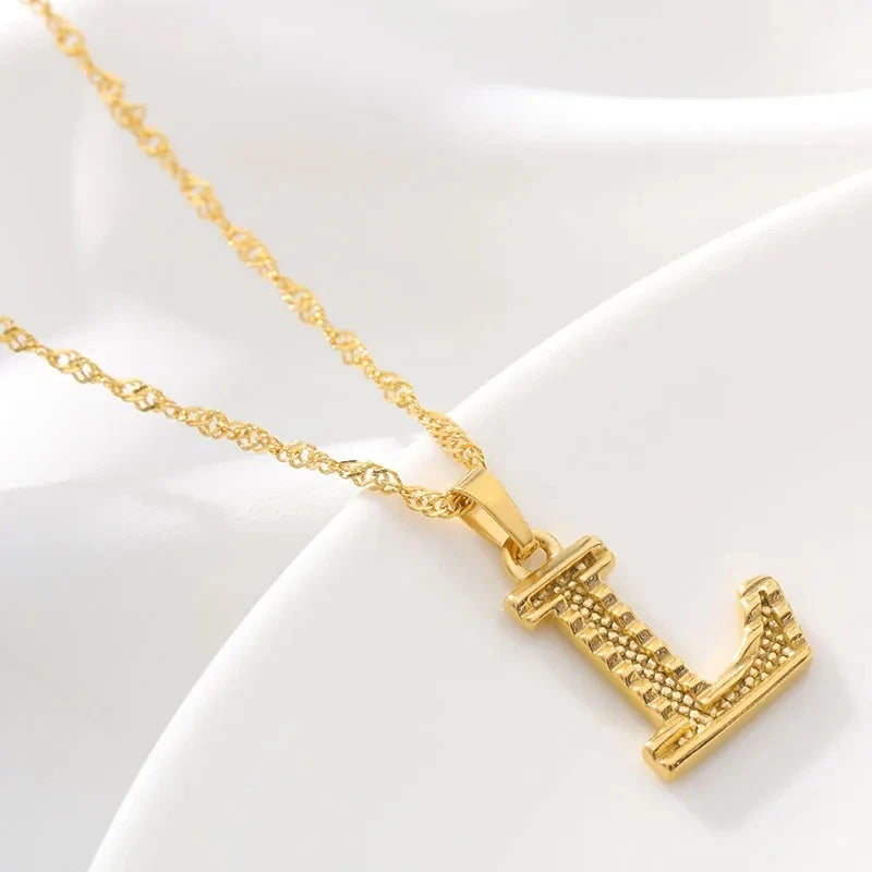 Collar para hombre o mujer con colgante personalizado inicial l