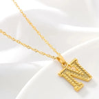 Collar para hombre o mujer con colgante personalizado inicial n