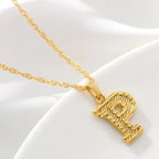 Collar para hombre o mujer con colgante personalizado inicial p