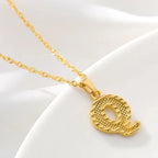 Collar para hombre o mujer con colgante personalizado inicial q