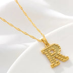 Collar para hombre o mujer con colgante personalizado inicial r