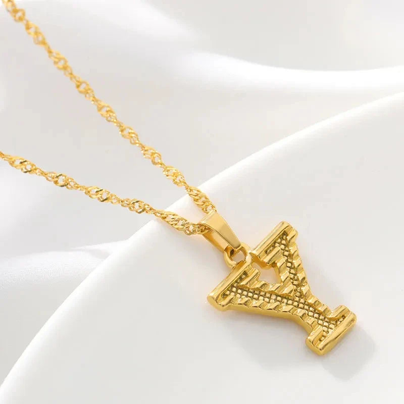 Collar para hombre o mujer con colgante personalizado inicial y