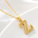Collar para hombre o mujer con colgante personalizado inicial z