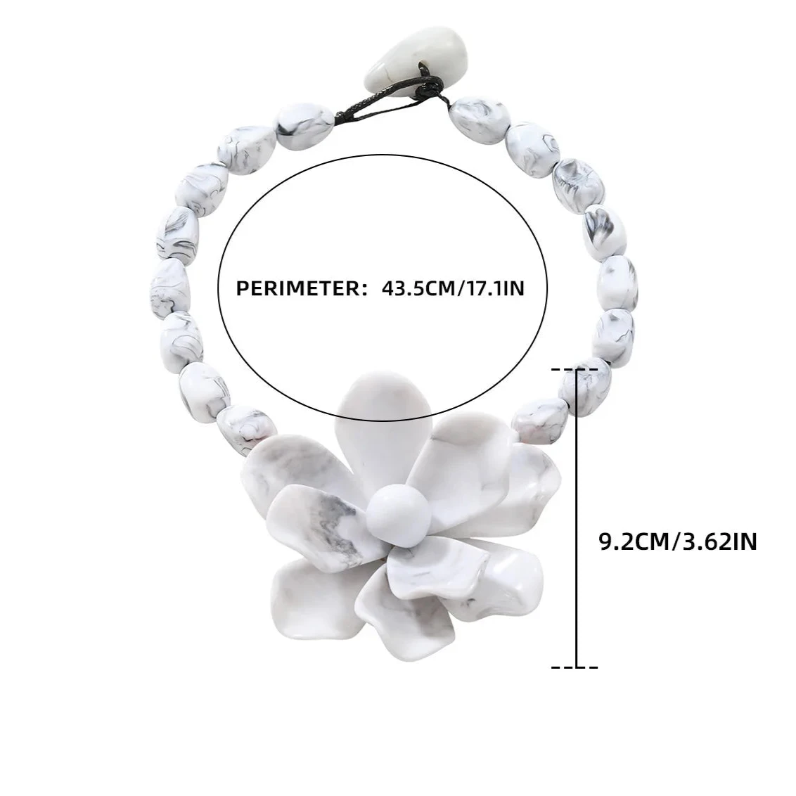 Collar Gargantilla con Gran Colgante de Flor 