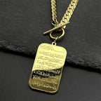 Collar choker con colgante Ayatul Kursi árabe islam oro