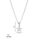 Gargantilla con colgante de estrella pavé de circonitas en plata