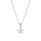 Gargantilla con colgante de estrella pavé de circonitas en plata