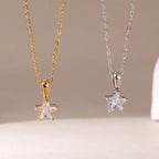 Gargantilla con colgante de estrella pavé de circonitas en plata