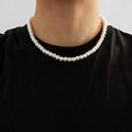 Collar Gargantilla para Hombre con Perlas