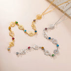 Collar Gargantilla con Colgante de Piedras de Circonio 7 Chakras oro