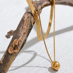 Collar Gargantilla Colgante Gran Gota de Agua oro