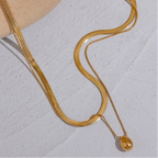 Collar Gargantilla Colgante Gran Gota de Agua oro