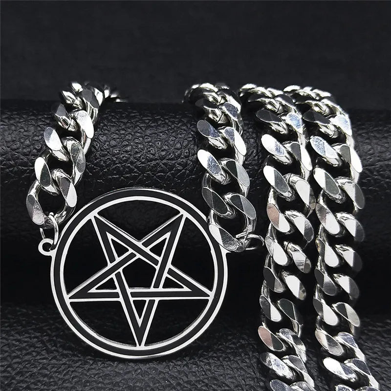 Collar Gargantilla Colgante Pentáculo Brujería Wicca