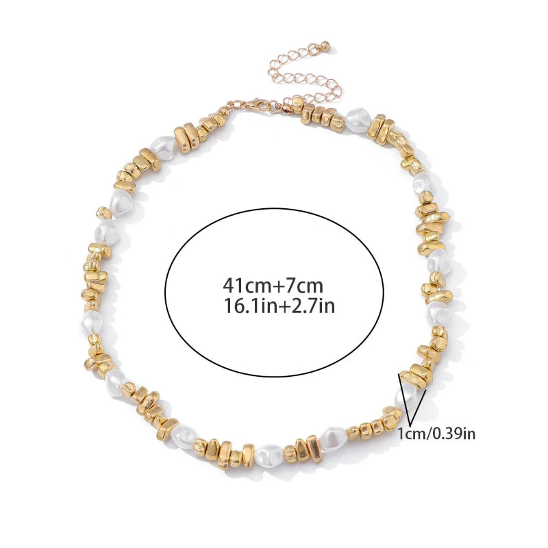 Collar Gargantilla con Colgantes de Perlas para Mujer