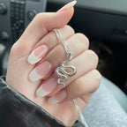 Collar Serpiente Colgante plata