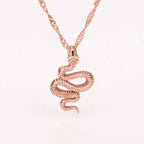 Collar Serpiente Colgante oro rosa