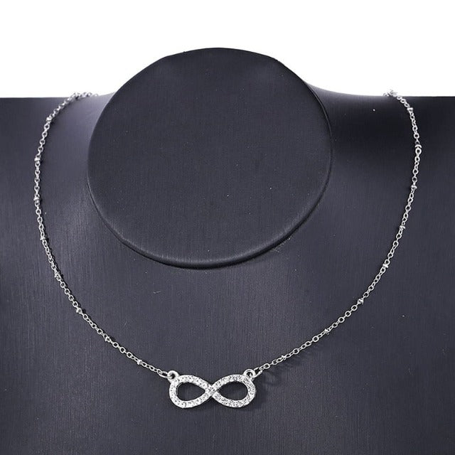 Collar Símbolo Infinito Colgante Mujer plata