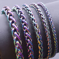 Collar retorcido con colgante arcoíris