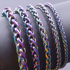 Collar retorcido con colgante arcoíris