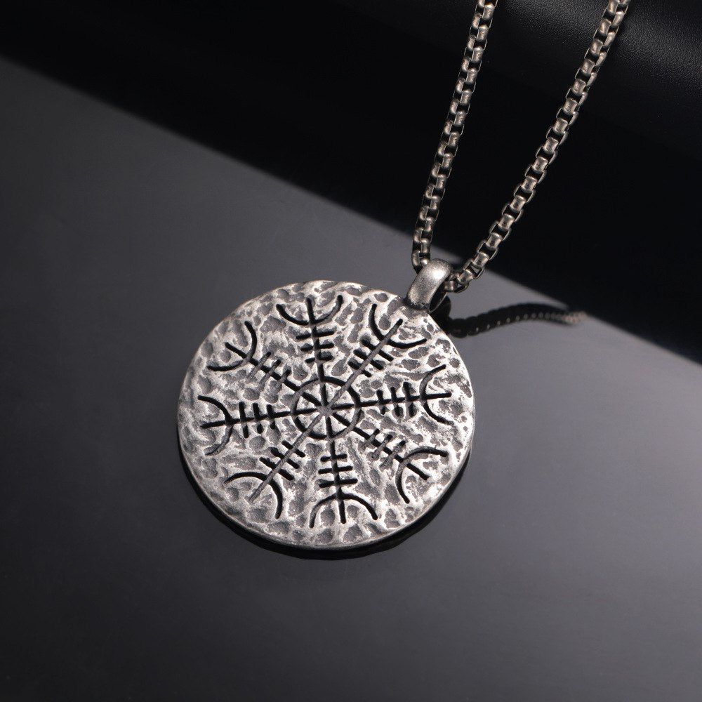 Collar Vegvisir Colgante Celta Vikingo Hombre Mujer Nórdico 