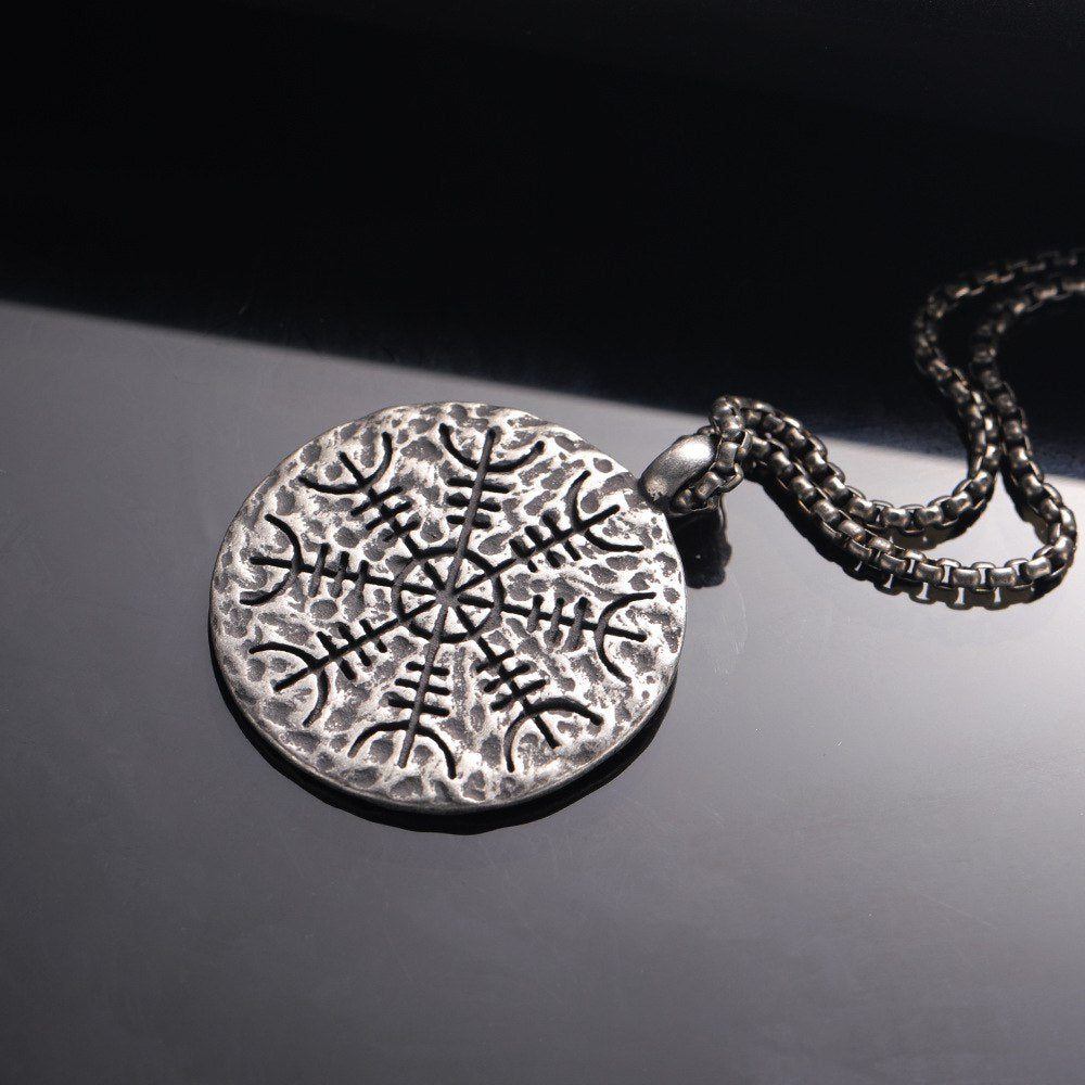Collar Vegvisir Colgante Celta Vikingo Hombre Mujer Nórdico 