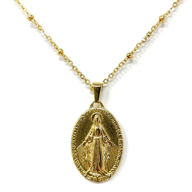 Collar Virgen María oro