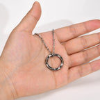 Collar Vikingo Colgante Rúnico Redondo acero 23
