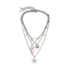 Collares Colgantes Cuatro Filas Estrella de David