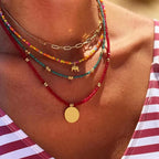 Collares Colgantes de Cuatro Filas Estilo Bohemio