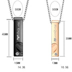 Collares para parejas con colgante de barra y corazón