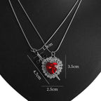 Collares para Parejas Colgante Corazón y Espada