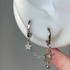 Pendientes dobles de aro con Estrellas de David