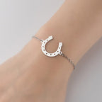 Pulsera Herradura Amuleto de la Suerte en plata