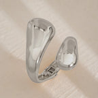 Gran Pulsera Gourmette Gota de Agua plata