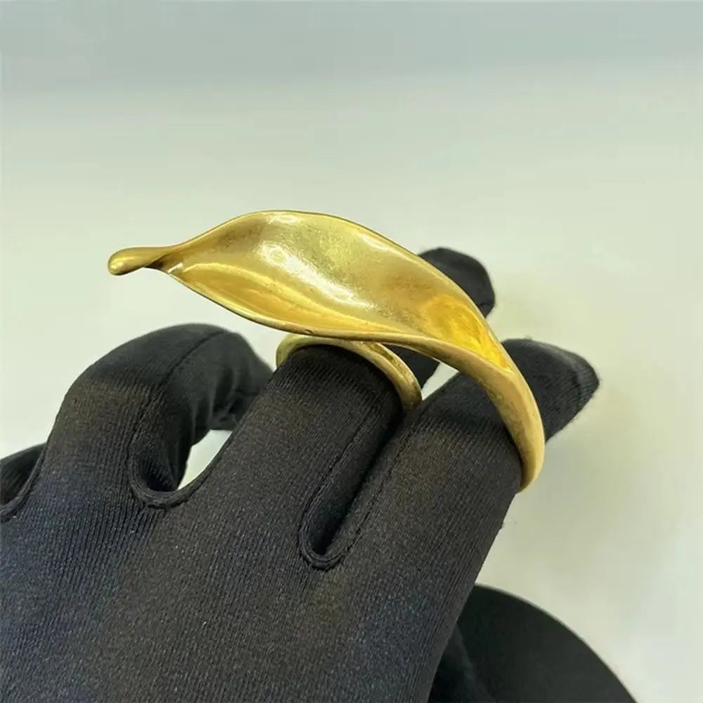 Anillo Hoja de Lys oro