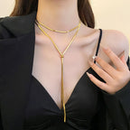 Collar Largo de Escote para Mujer 