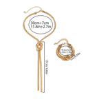 Collar Largo de Escote y su Pulsera de Nudo