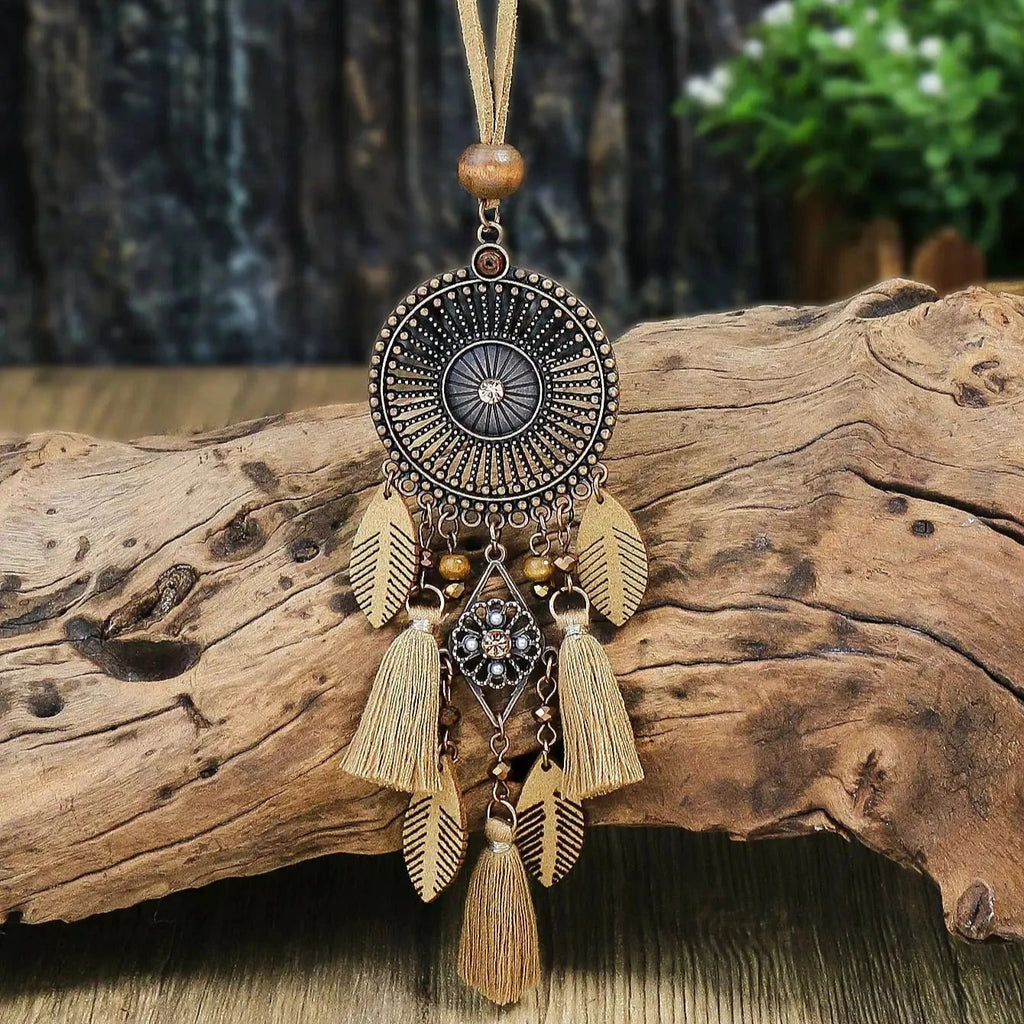 Collar colgante de estilo étnico con flecos estilo 1