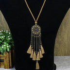 Collar colgante de estilo étnico con flecos estilo 2