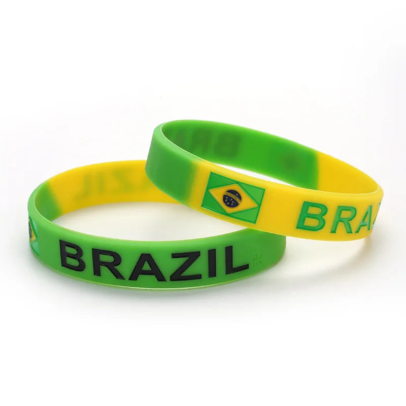 Lote de 2 pulseras brasileñas de silicona