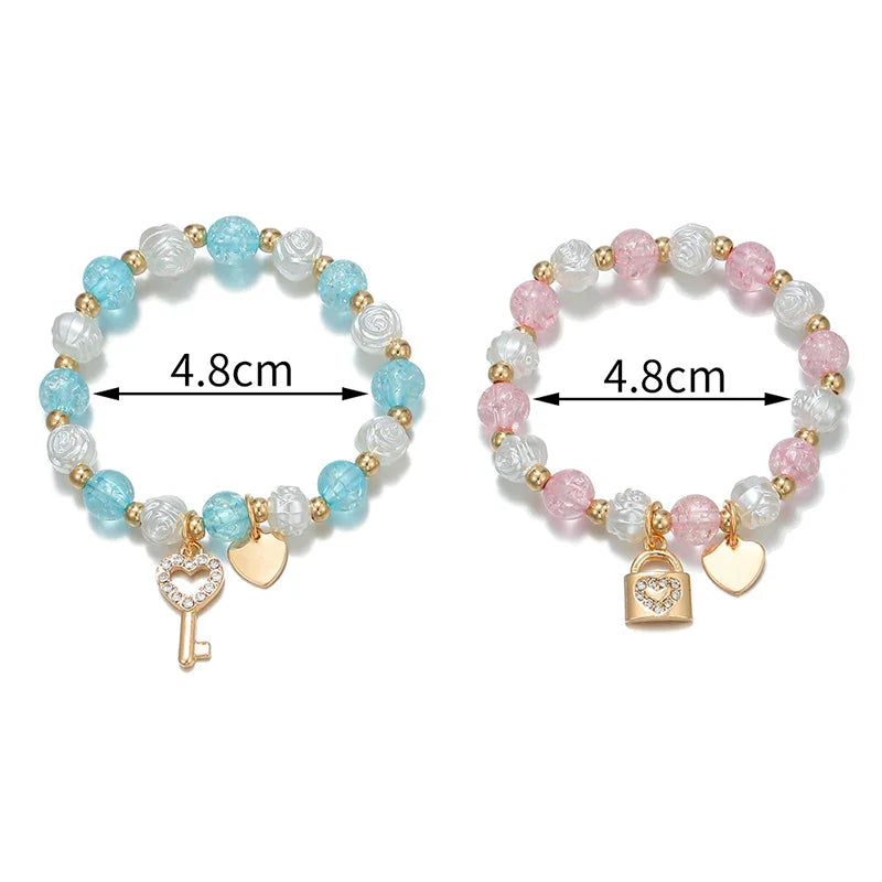 Lote de 2 pulseras llave y candado
