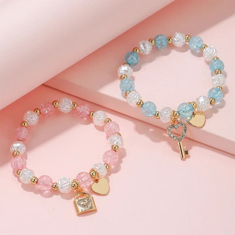 Lote de 2 pulseras llave y candado