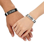 Lote de 2 pulseras de silicona Shahada Allah árabe para pareja