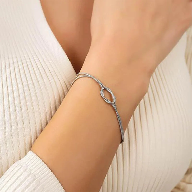 Lote de 2 Pulseras Nudos Románticos para Pareja de Amigos o Dúo